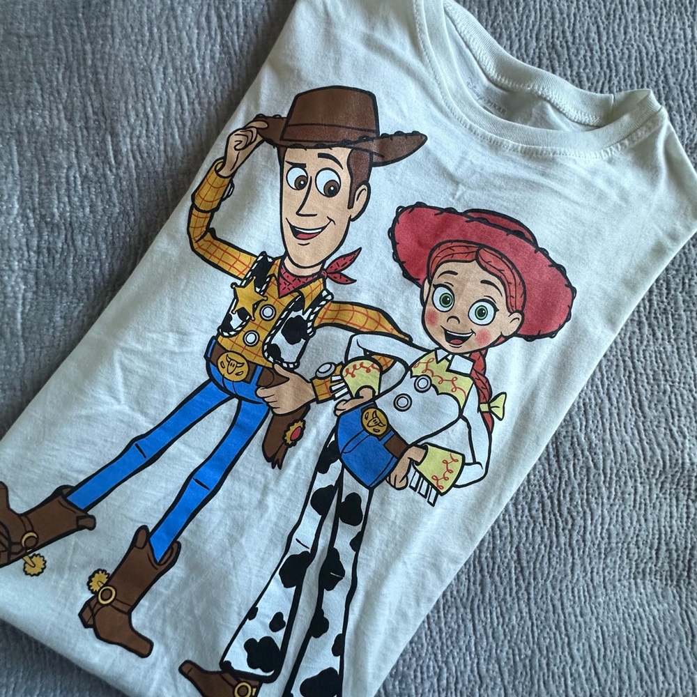 Disney White Woody & Jessie Short Sleeve Tee